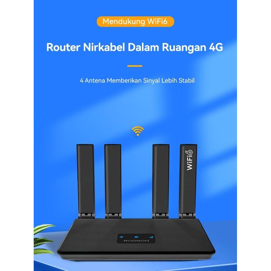 Router 4G wifi 6 Rodson R611 Dengan 4 Antena Unlock Semua Operator