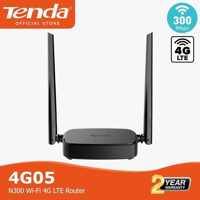 Tenda 4G05 Router Wireless 4G LTE WiFi 300Mbps 2 Antena Support Sim Card All GSM E