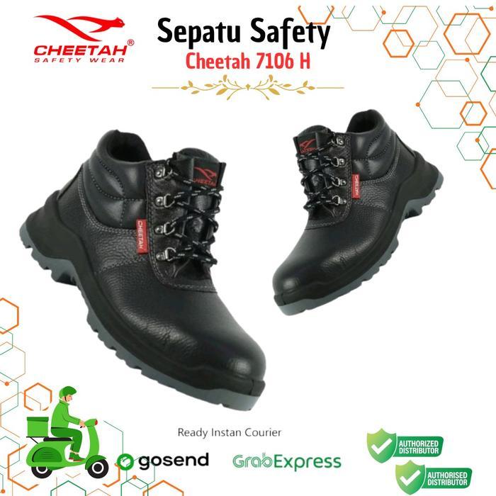 Cheetah Safety Shoes 7106 H - Sepatu Kerja Pria - Sepatu Safety Cheetah Rebound High Terbaru 