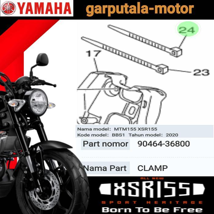 Stok Baru CLAMP 90464-36800 YAMAHA XSR155 BBS1 KLEM PLASTIC PENGIKAT ORIGINAL YAMAHA GENUINE PARTS