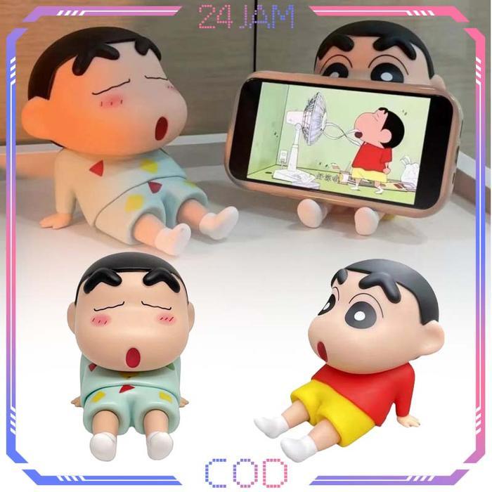 Stok Baru Phone Holder Shinchan Dudukan Ponsel Shinchan Phone Holder Mainan Crayon Shinchan