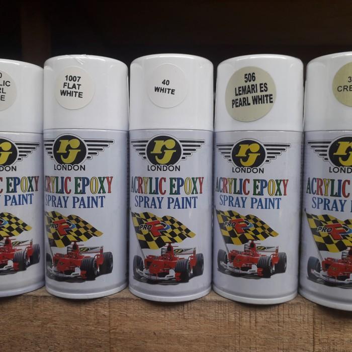 "New" Pilok Pilox Cat semprot Rj putih metalik mutiara white doff dop cream