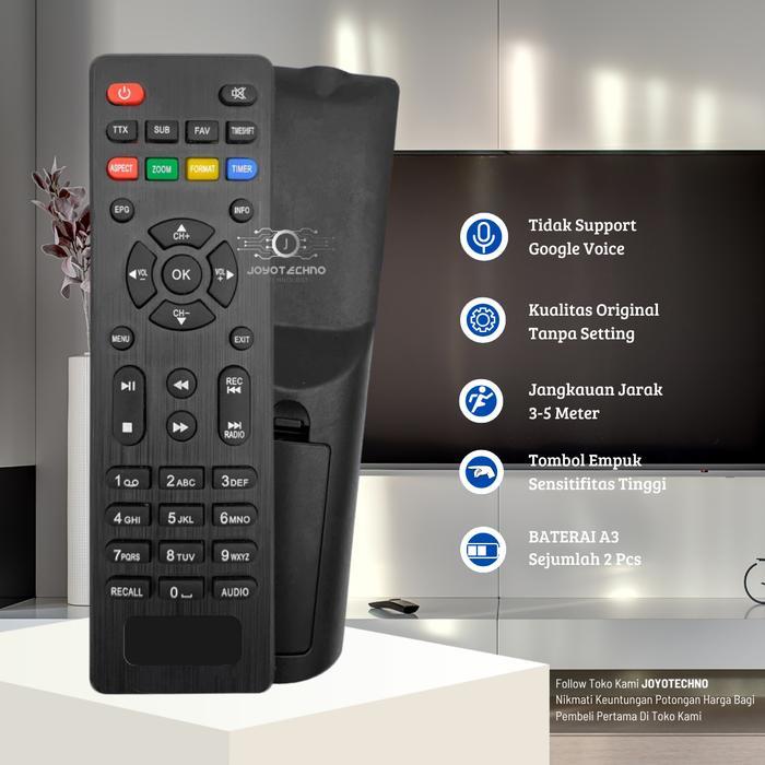 "New" Remote Remot STB Matrix Apple Merah HD Termurah Set baterai