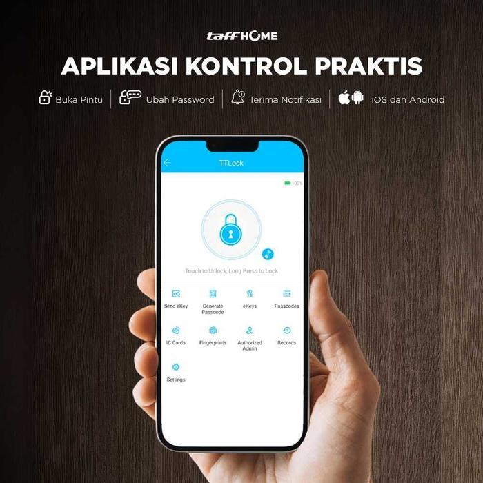 [Aurora] Taffhome Smart Door Lock Fingerprint Password Bluetooth Card Ttlock - A3F