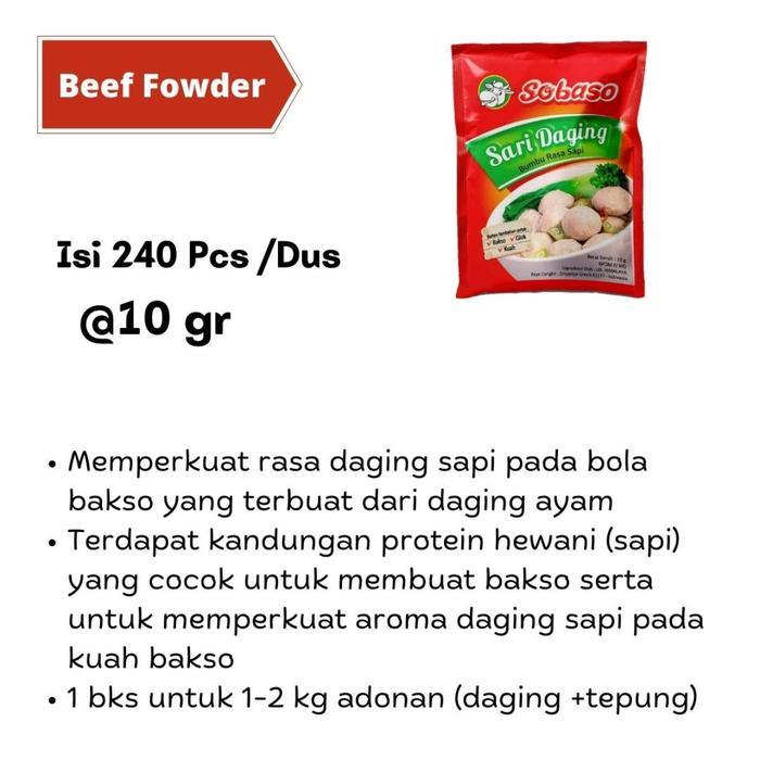 BEEF POWDER PERASA DAGING UNTUK BAKSO SOBASO (1 PACK ISI 24 PCS)