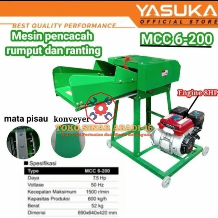 Mesin pencacah rumput dan ranting Yasuka MCC 6-200 | mesin pencacah.