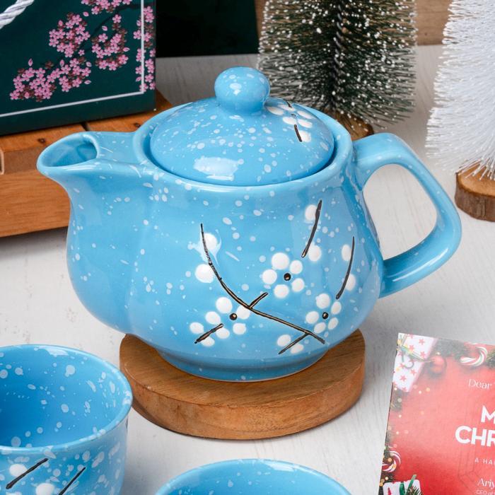 PETITEMAISON SAKURA JAPANESE TEA SET HAMPERS SOUVENIR HADIAH CANGKIR TEKO KERAMIK