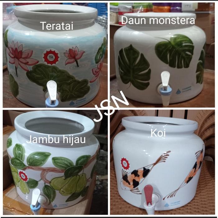 GUCI /GALON AIR KERAMIK MOTIF MERK TRISENSA