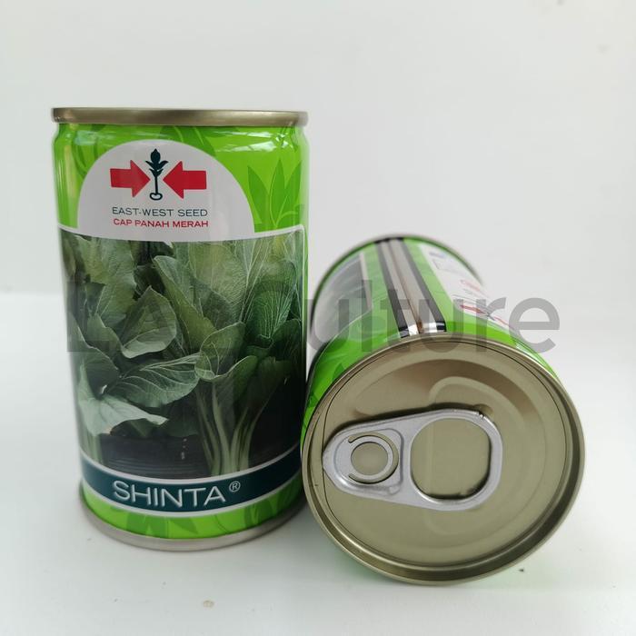 Benih Caisim SHINTA Kaleng Isi 100 gram Cap Panah Merah