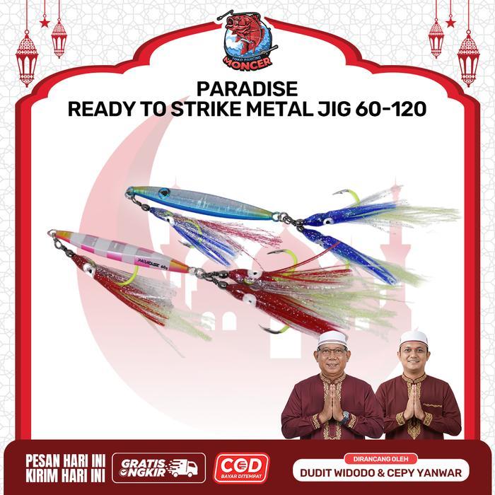 Paradise Ready To Strike Metal Jig Cumi Premium Fish Lure GID 60-120gr - Jigging Laut Glow In The
