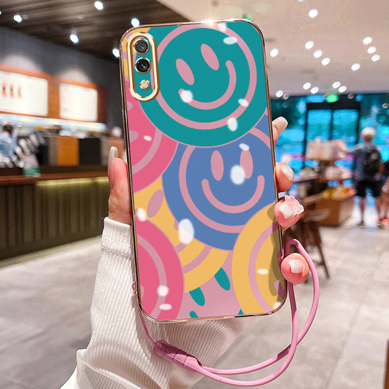 Casing Hp Untuk Xiaomi Redmi 7 7A Y3 6 6A 5A 4A 5 Plus Case Casing Ekspresi layar penuh pola plating