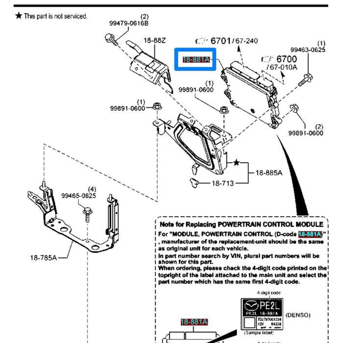 Modul PCM Mazda 6 GJ 2012 ECU