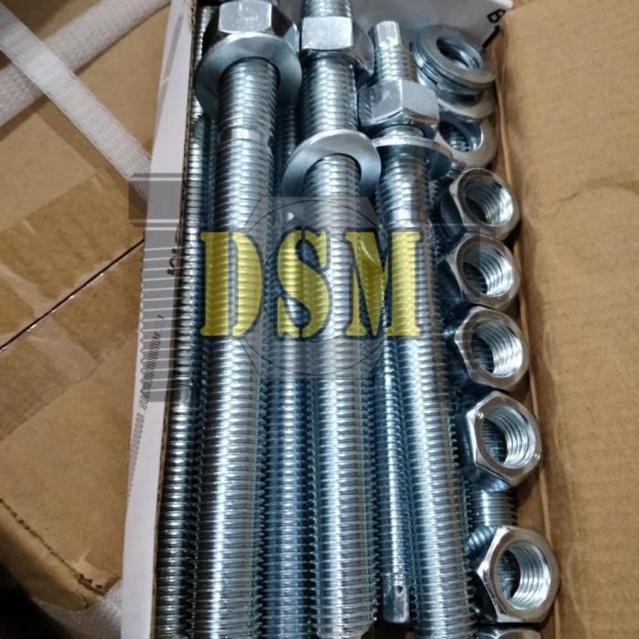 "New" Angkur Chemical M10x130 / Stud Bolt 10 MM / Chemical Anchor M10 Grade 5.8