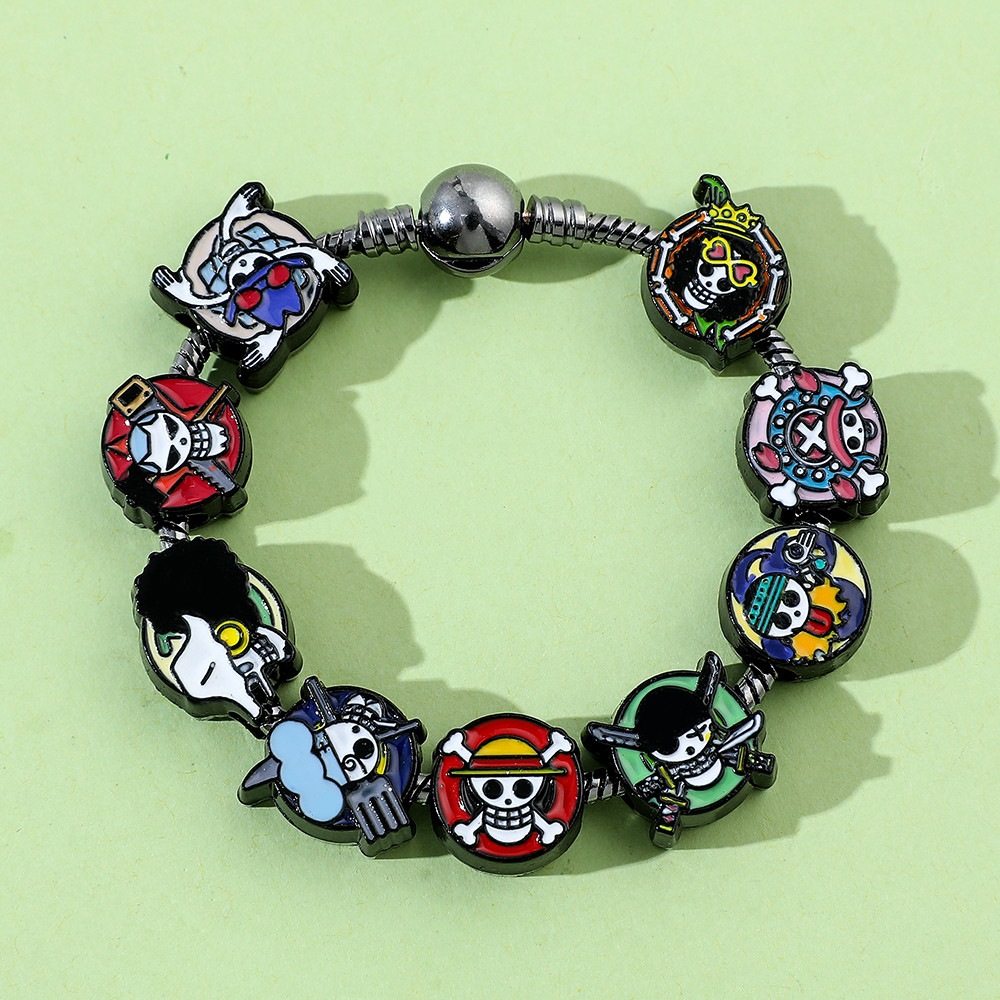 Anime Charms Bracelet Skull, Diy Pendant Bangle, Vintage Bracelet