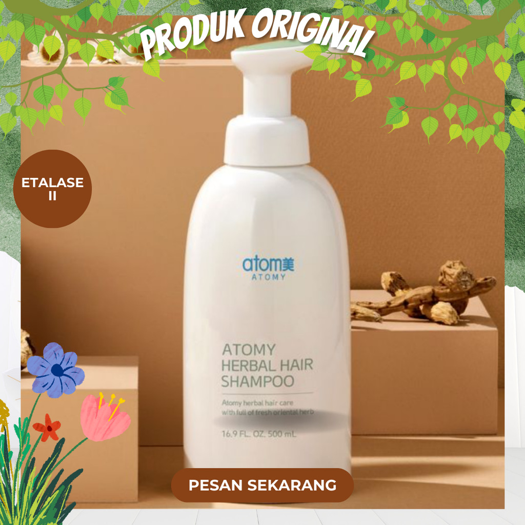 ATOMY HERBAL HAIR SHAMPO isi 500ml | berperan dalam melindungi rambut, membantu mengurangi kerontoka