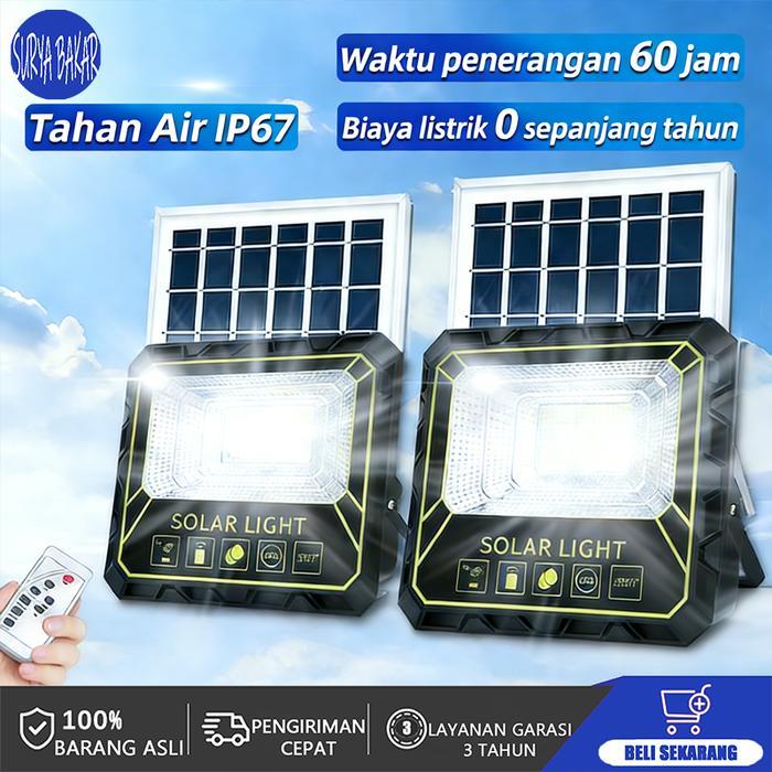 Garansi 3 tahunLampu Tenaga Surya Outdoor Otomatis Nyala Lampu Panel Surya Outdoor Nyala Lampu