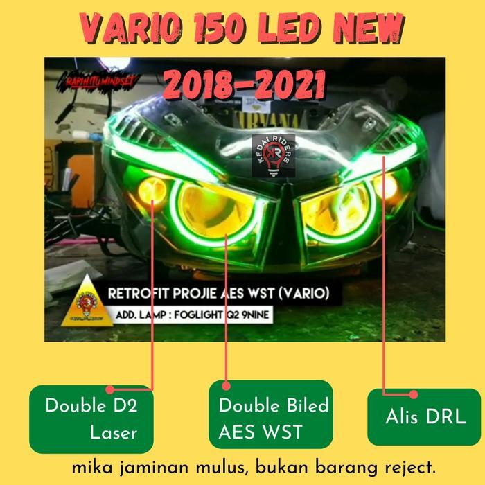 Headlamp Custom Vario 125 LED NEW 2017-2018 Retrofit Projie Alis DRL
