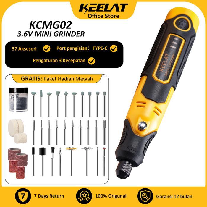 Orion Modern - Keelat Kcmg02 Bor Mini Grinder Set 3 Kecepatan 57 Aksesoris Mesin Ukir Poles Listrik