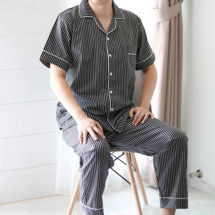 Best Seller Piyama Pria / Baju Tidur Pria Katun Celana Panjang / Man Pajamas Original