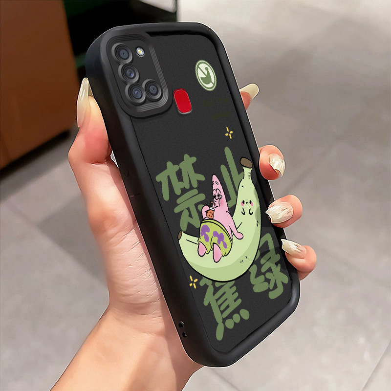 Casing Hp Untuk Samsung Galaxy A21S Case Lucu Viral Patrick Bintang Kasing silikon Cesing Anti Crack