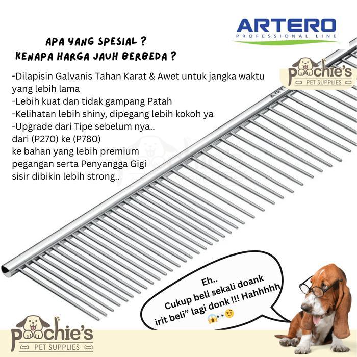 [Poochies Supplies] Sisir Anjing - Sisir Poodle - Artero - Poodle Comb ( Volume Comb ) Premium &