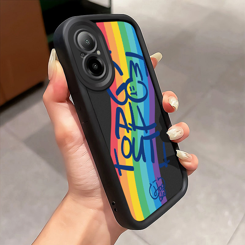 Casing Hp Untuk Realme C67 Realme 12 Lite Case Casing HP Graffiti Pelangi Pola kasus ponsel tangga s