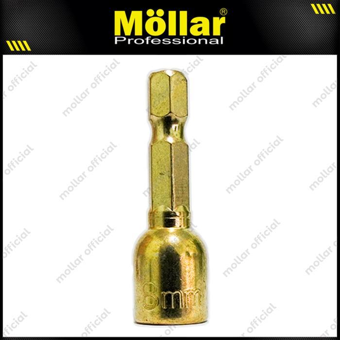 [] MOLLAR Mata Bor Baut Roofing Baja Ringan H8 x 42 mm Socket Bit - 1 Set