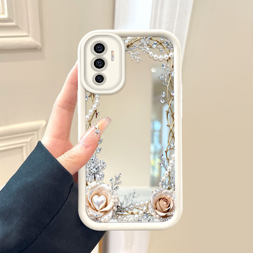 Casing Hp Untuk VIVO V23E 4G 5G Silikon Cassing Mode Terbaru Softcase Flower Diamond 1735 Mirror JZ 