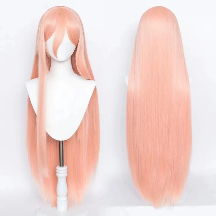Anime Chainsaw Man Power Wig Cosplay Long Type 2 Colors Hair Heat Resistant Makima Power Wigs Props