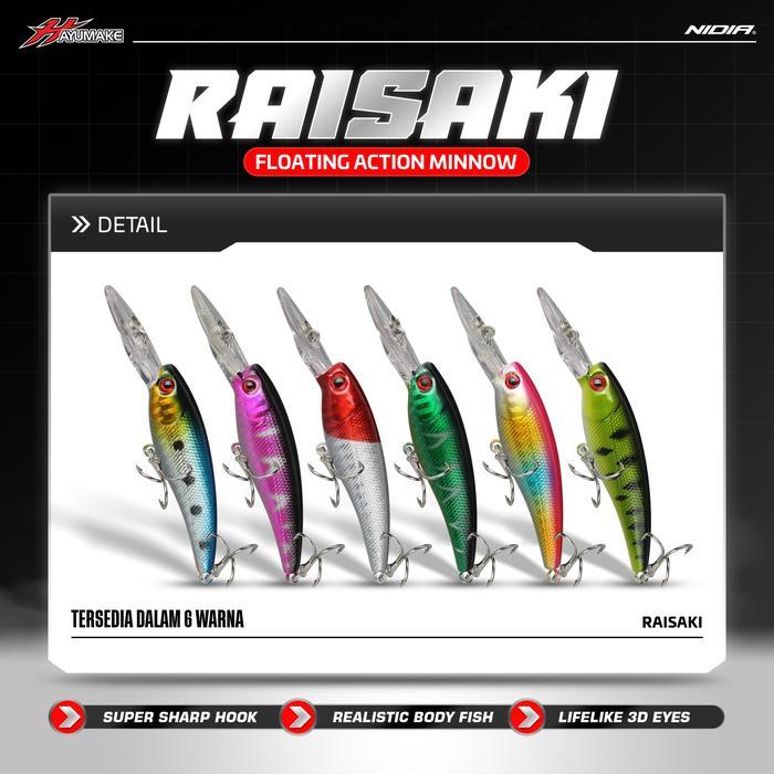 Umpan Minnow Casting Hayumake RAISAKI Floating Lure