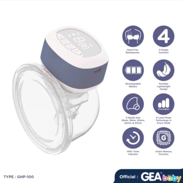 Gea Baby - Cello Veola Handsfree Breast Pump Ghp-100 - Pompa Asi