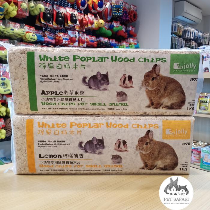 SERBUK HAMSTER JOLLY WHITE POPLAR WOOD CHIPS 1KG