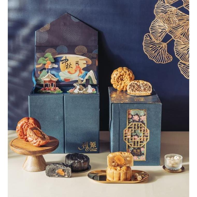 Premium Mooncake Kue Bulan Premium Li Yuan - Lienyung Gojin Tausa Hitam Original