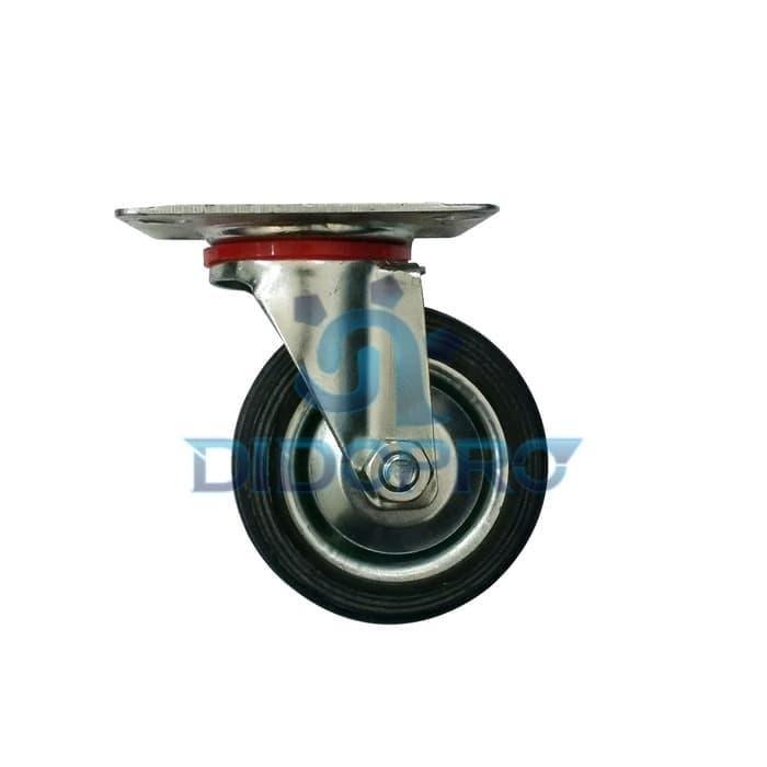 RODA KARET HIDUP 4 IN RODA GEROBAK PUTAR 100MM RODA CASTER KARET