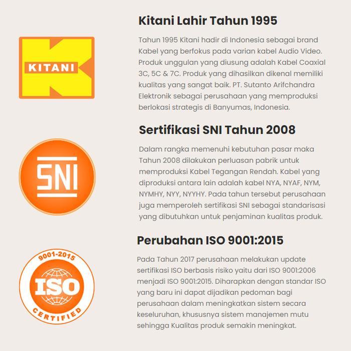 KITANI - Kabel Audio kitani 3 ways / Extension 3 RCA Female GOLD to 3 RCA Male GOLD - TJE