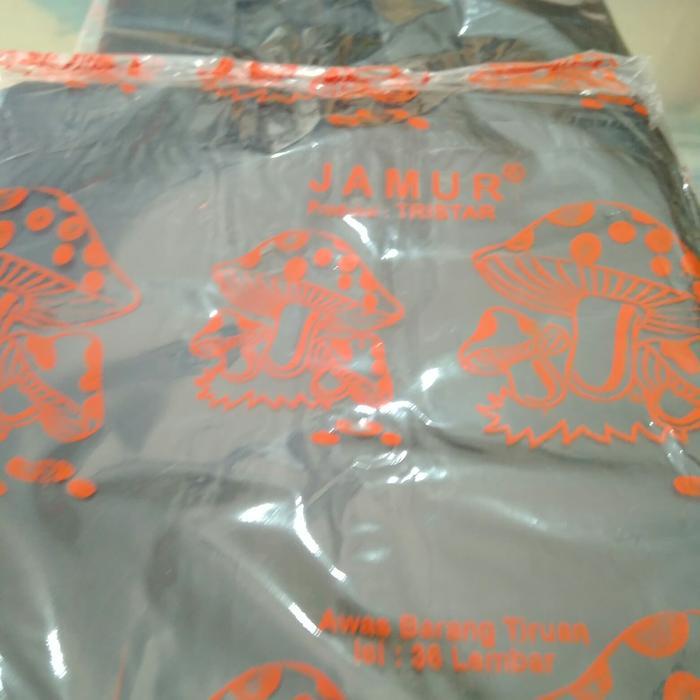 Kecil Kantong plastik kresek hitam Jamur Orange