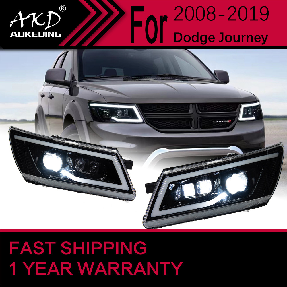 Car Lights for Dodge Journey LED Headlight 2008-2019 JCUV Head Lamp Drl Projector Lens Automotive