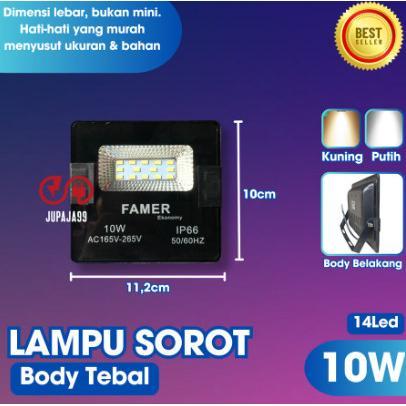 PROMO LAMPU SOROT LED 10 WATT EMICO FLOODLIGHT OUTDOOR TEMBAK LAPANGAN