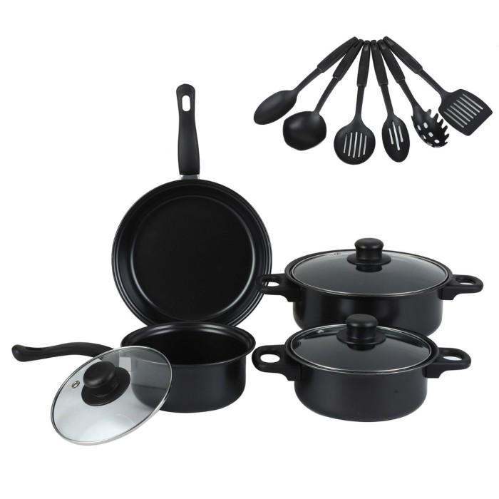 Cookware Panci Set 13 IN 1 Wajan Penggorengan Spatula Set Isi 13Pcs 1 Set Frypan Saucepan