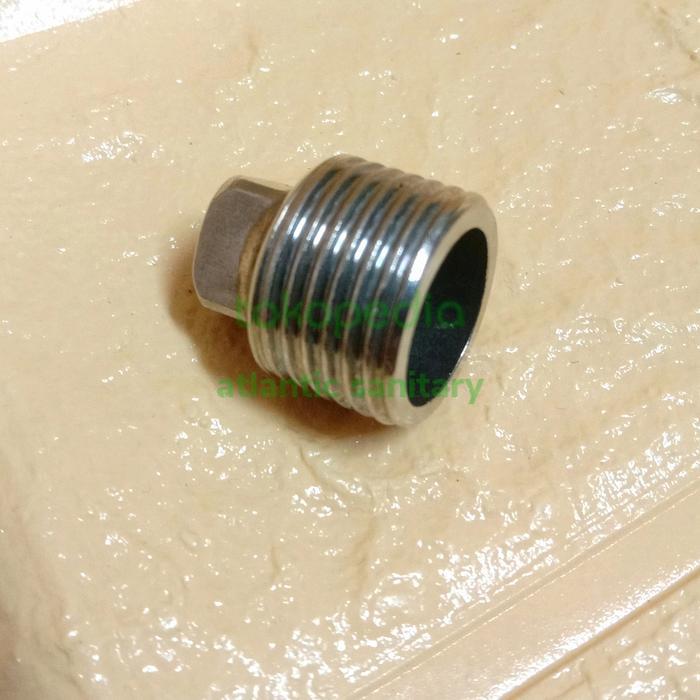 N3W Dop stainless/Penutup lubang kran stainless 1/2 inch/Plug 1/2 inch