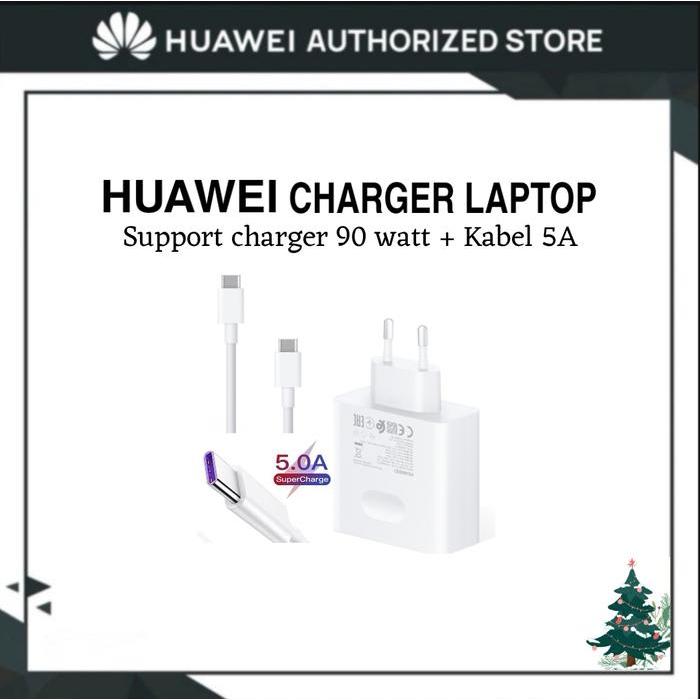 BERGARANSI HUAWEI CHARGER LAPTOP Support 90 Watt Include Cable