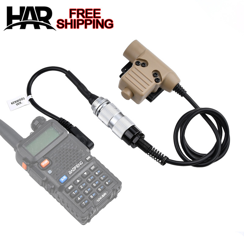 Baofeng Ptt For Z-Tactical Tac-Sky Headset Hd01 Hd03 , To Prc-624 Prc-148 152A Prc-152 Walkie Talkie