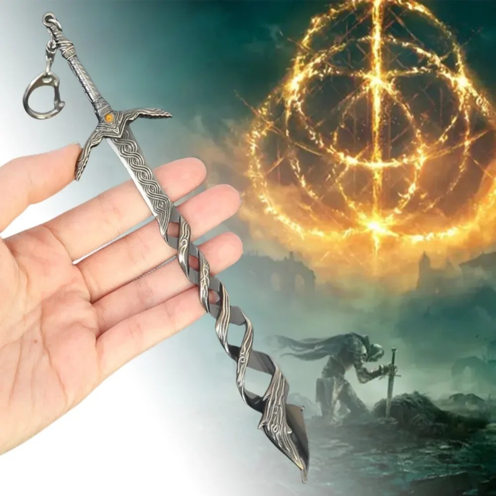 BESTPRICE Mini Anime Elden Katana Godslayer Greatsword Sword Metal Ninja Knife Steek Real Size Japan