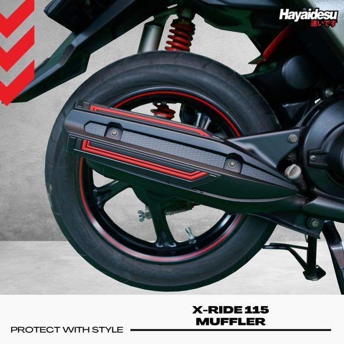 HAYAIDESU XRIDE 115 BODY PROTECTOR MUFFLER KNALPOT COVER