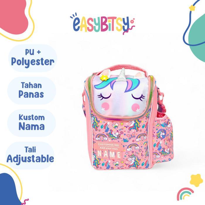Easy Bitsy - Tas Bekal Anak Perempuan Lunch Bag Box Unicorn Tempat Makan TK SD - Shifu