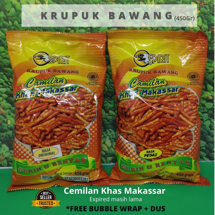 Krupuk / Kerupuk Bawang 450gram Kerupuk Bawang Khas Makassar / Makasar