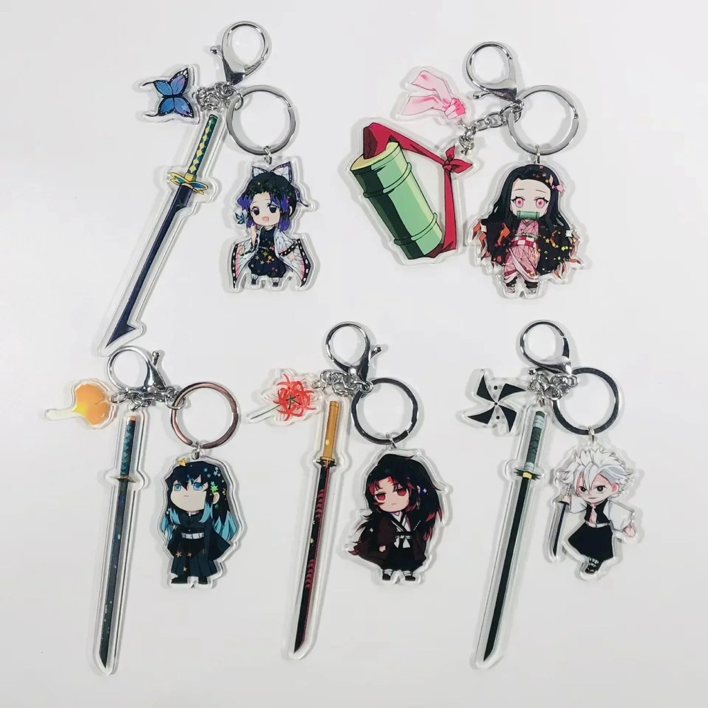 Tokitou Muichirou Sword Keychain Anime Kibutsuji Muzan Kamado Tanjirou Agatsuma Zenitsu Rengoku