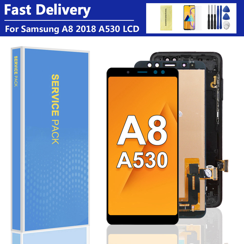 For Samsung A8 2018 A530 A530F A530FD LCD display and Touch Screen Digitizer Assembly A8 2018 LCD