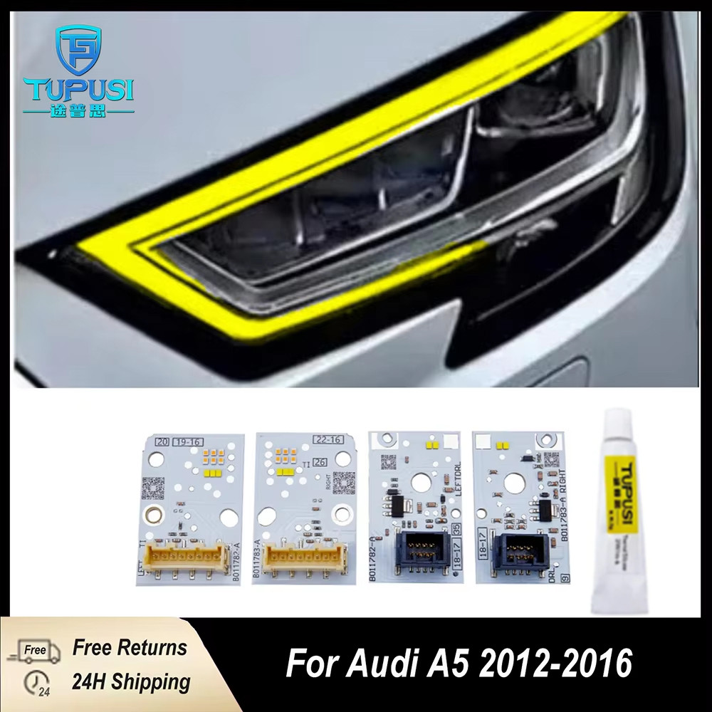 Yellow DRL LED Board For AUDI A3 RS3 S3 2017-2020 LED Daytime Running Lights Headlight LED Light