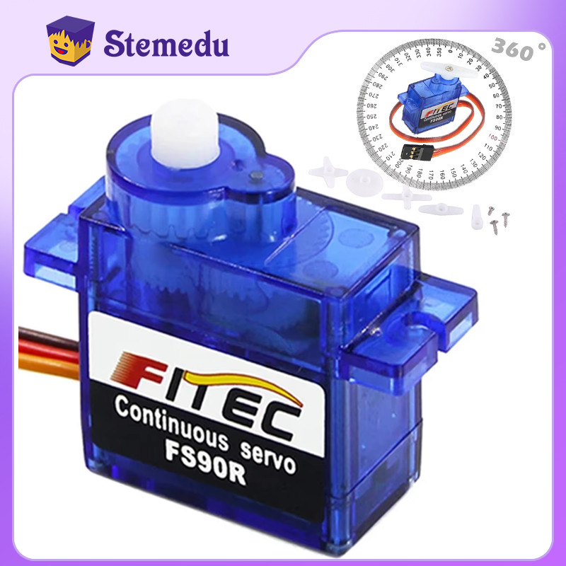 Feetech Mini FS90R Micro Servo 360 Degree Continuous Rotation RC Servo Motor 9g for Arduino Robotic